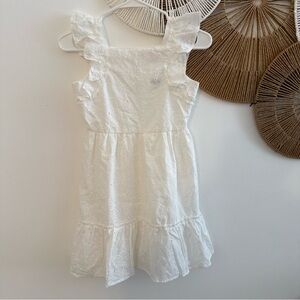 Elegant White Kids Dress with Ruffle Accents